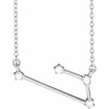 14K White .08 Carat Natural Diamond Aries 16 inch Necklace
