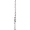 14K White .08 Carat Natural Diamond Aries 16 inch Necklace