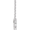 14K White 0.16 Carat Natural Diamond Leo 16 inch Necklace