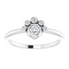 Genuine Diamond set in 14 Karat White Gold 0.16 Carat Diamond Ring