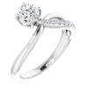 White Lab Grown Diamond Ring in 14 Karat White Gold 0.60 Carat Lab Grown Diamond Ring