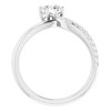White Lab Grown Diamond Ring in 14 Karat White Gold 0.60 Carat Lab Grown Diamond Ring