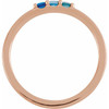 14 Karat Rose Gold Blue Multi-Gemstone Midi Ring