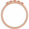 Rose Gold 14 Karat Natural Pink Coral Stackable Ring