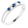 Sterling Silver Natural Blue Sapphire Stackable Ring