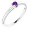 Platinum Natural Genuine AAA Amethyst Ring