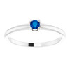Sterling Silver Natural Blue Sapphire Ring
