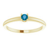 Yellow Gold Ring 14 Karat Natural London Blue Topaz Gemstone Ring