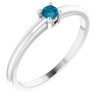 White Gold Ring 14 Karat Natural London Blue Topaz Gemstone Ring