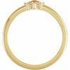 14 Karat Yellow Gold Natural Citrine and .07 Carat Natural Diamond Halo Style Ring