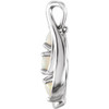 Sterling Silver Opal Three Stone Pendant