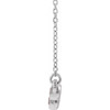 Chatham Ruby Necklace in 14 Karat White Gold Ruby Bezel Set Bar 16 inch Necklace