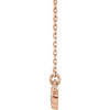 14 Karat Rose Gold .07 Carat Diamond Bezel Set 16 inch Necklace