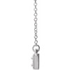 Emerald Necklace in Platinum Emerald 3 Stone Granulated Bar 16 inch Necklace