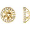 14 Karat Yellow Gold 0.20 Carat Diamond Earring Jackets