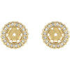 14 Karat Yellow Gold 0.20 Carat Diamond Earring Jackets