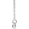 Created Alexandrite Necklace in Sterling Silver Created Alexandrite and .08 Carat Diamond Bezel Set Bar 16 inch Necklace