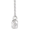 Platinum 0.50 Carat Natural Diamond Bar 16 inch Necklace