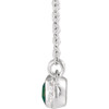 Platinum Alexandrite and .02 Carat Natural Diamond Bar 16 inch Necklace