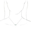 Created Emerald Necklace in Sterling Silver Created Emerald and 0.20 Carat Diamond 16 inch Necklace
