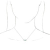 Created Emerald Necklace in Sterling Silver Created Emerald and 0.20 Carat Diamond 18 inch Necklace