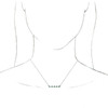 Lab Grown Emerald Gem set in 14 Karat White GoldBar 18 inch Necklace