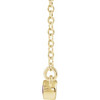 Created Ruby Necklace in 14 Karat Yellow Gold Lab Ruby Bar 18 inch Necklace