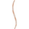 White Diamond in 14 Karat Rose Gold .07 Carat Freeform Vertical Bar Pendant