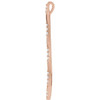 White Diamond in 14 Karat Rose Gold .07 Carat Freeform Vertical Bar Pendant