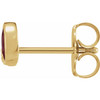 14 Karat Yellow Gold Grown Ruby and .03 Carat Diamond Right Earring