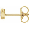 14 Karat Yellow Gold Blue Sapphire and .03 Carat Diamond Right Earring