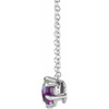 Sterling Silver 4 mm Lab Grown Alexandrite Solitaire 16 inch Necklace