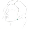 14 Karat Yellow Gold 12.2 mm Natural White Opal Huggie Hoop Earrings