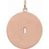 14 Karat Rose Gold .05 Carat Diamond Disc Pendant