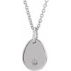 Platinum Pear Starburst 16 inch Necklace
