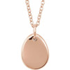 14 Karat Rose Gold .005 Carat Diamond Pear Starburst 16 inch Necklace