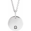 Platinum .005 Carat Natural Diamond Starburst 16 inch Necklace