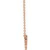 14 Karat Rose Gold 0.16 Carat Diamond Bar 18 inch Necklace