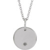 Platinum Round Starburst 16 inch Necklace