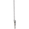 Sterling Silver 0.16 Carat Natural Diamond Bar 18 inch Necklace