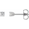 Sterling Silver 0.20 Carat Natural Diamond Stud Earrings