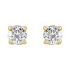 14 Karat Yellow Gold 0.20 Carat Natural Diamond Stud Earrings