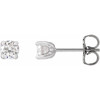 Platinum 0.50 Carat Natural Diamond Stud Earrings