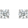 Platinum 0.33 Carat Natural Diamond Stud Earrings