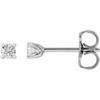 Sterling Silver 0.13 Carat Natural Diamond Stud Earrings
