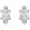 Sterling Silver 0.40 Carat Natural Diamond Earrings