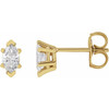 14 Karat Yellow Gold 0.40 Carat Natural Diamond Earrings