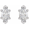 Platinum 0.40 Carat Natural Diamond Earrings