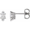 14 Karat White Gold 0.40 Carat Natural Diamond Earrings