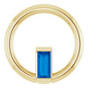 14 Karat Yellow Gold Blue Sapphire Circle Pendant